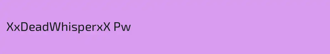 XxDeadWhisperxX Pw